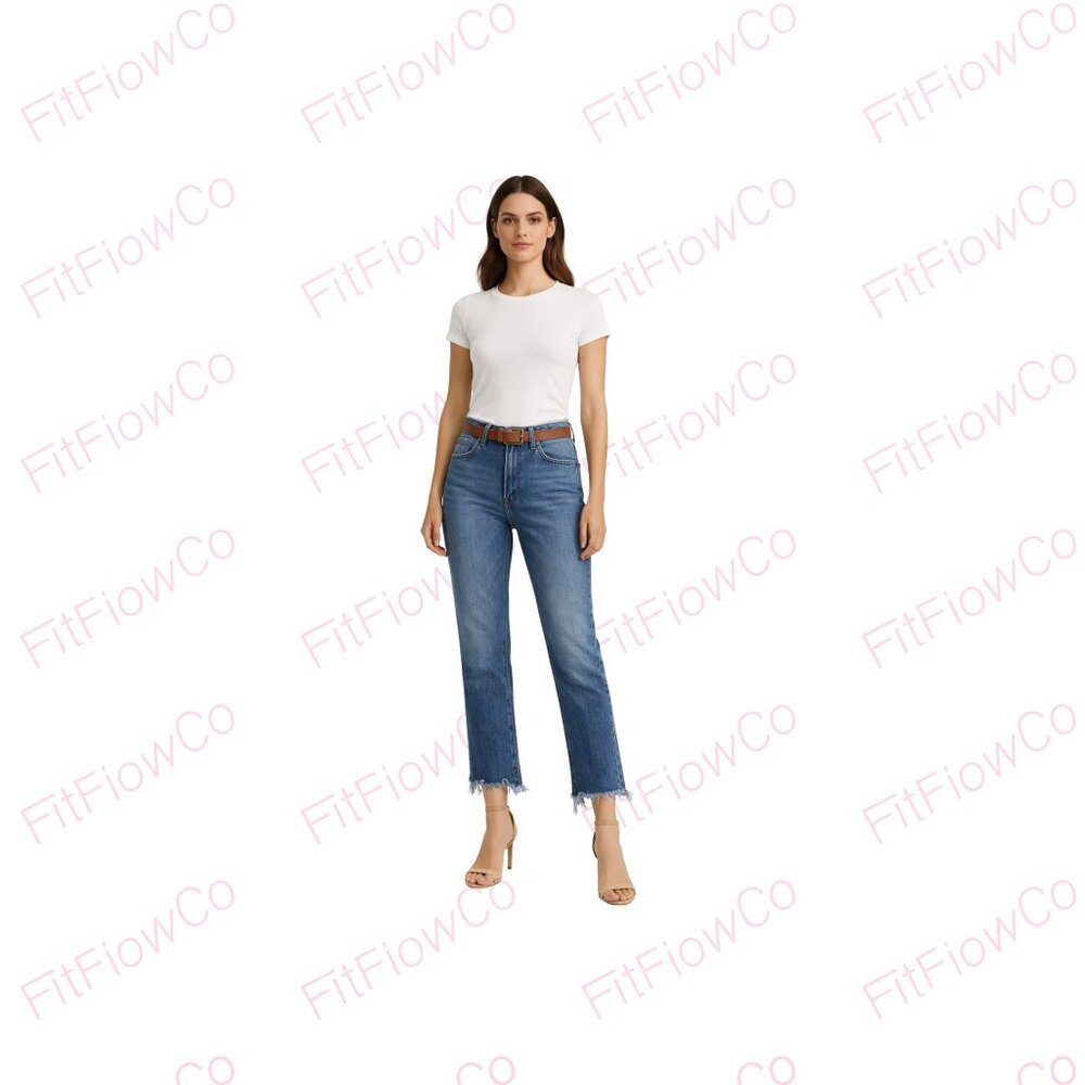 J.Crew Slim Broken-In Boyfriend Jeans – Size 25 – Medium Wash Raw Hem – EUC